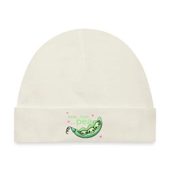 Eins, zwei, Erbse! - Baby Premium Organic Mütze - Naturweiß - Vorne