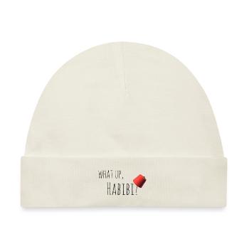 Was geht, Habibi? - Baby Premium Organic Mütze - Naturweiß - Vorne