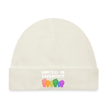 United in diversity Geschenk - Baby Premium Organic Mütze - Naturweiß - Vorne