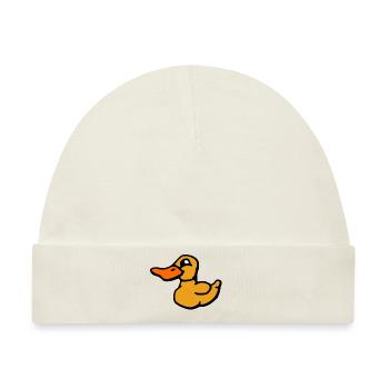 Ente Schnabel Kostüm Kinder Vogel Schwimmen Tier - Baby Premium Organic Mütze - Naturweiß - Vorne