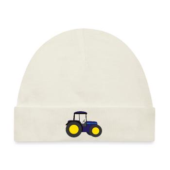 Traktor Trecker - Baby Premium Organic Mütze - Naturweiß - Vorne