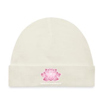 Lotus, Bewusstsein - Baby Premium Organic Mütze - Naturweiß - Vorne