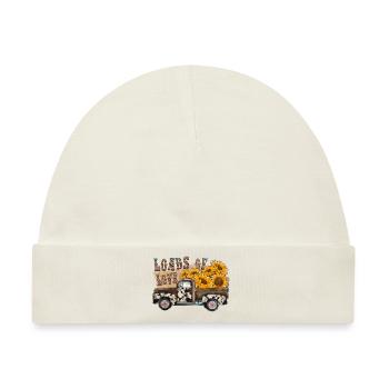 Sonnenblume Lasten der Liebe - Baby Premium Organic Mütze - Naturweiß - Vorne