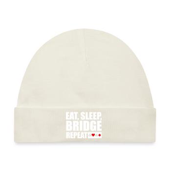 Bridge Eat Sleep Bridge Wiederholen - Baby Premium Organic Mütze - Naturweiß - Vorne
