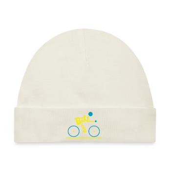 Einfaches Fahrraddesign - Baby Premium Organic Mütze - Naturweiß - Vorne
