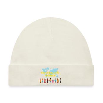 Nationalität mensch Geschenk Rassismus Toleranz - Baby Premium Organic Mütze - Naturweiß - Vorne