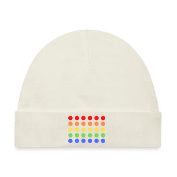 rainbow punkte - Baby Premium Organic Mütze - Naturweiß - Vorne