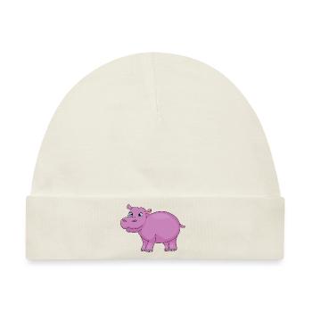 hippo cartoon - Baby Premium Organic Mütze - Naturweiß - Vorne