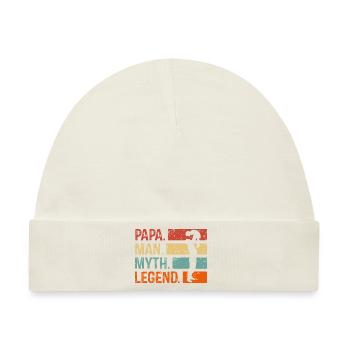 Papa Man Mythos Legende - Baby Premium Organic Mütze - Naturweiß - Vorne