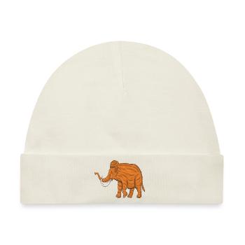 Mammut Ausgestorbener Elefant Geschenk - Baby Premium Organic Mütze - Naturweiß - Vorne