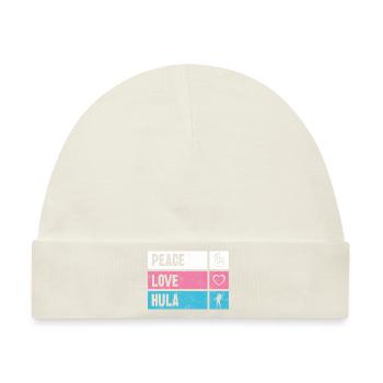 Hulla Hoop Hula Reifen Hullern Geschenk - Baby Premium Organic Mütze - Naturweiß - Vorne