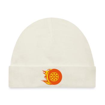 Feuerrad-Reifen - Baby Premium Organic Mütze - Naturweiß - Vorne