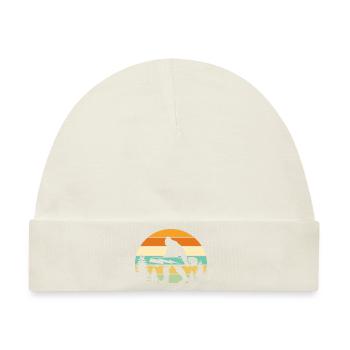 Snowboard Yeti – Bigfoot im Retro-Stil - Baby Premium Organic Mütze - Naturweiß - Vorne