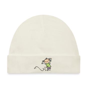 Glücklich - Baby Premium Organic Mütze - Naturweiß - Vorne