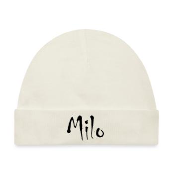 milo - Baby Premium Organic Mütze - Naturweiß - Vorne