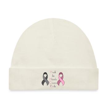 Chemo Krebstherapie Krebs Geschenk - Baby Premium Organic Mütze - Naturweiß - Vorne
