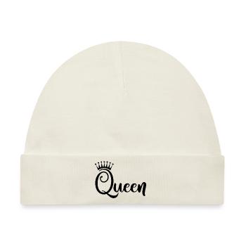 Queen - Baby Premium Organic Mütze - Naturweiß - Vorne