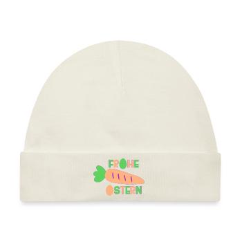 Frohe Ostern - Baby Premium Organic Mütze - Naturweiß - Vorne