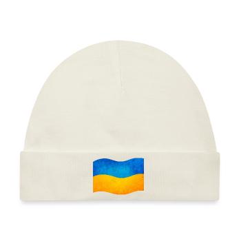 The flag of ukraine, ukrainian flag - Baby Premium Organic Mütze - Naturweiß - Vorne