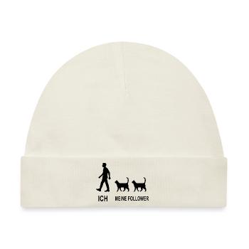 Ich Meine Follower Katze Katzenfreund - Baby Premium Organic Mütze - Naturweiß - Vorne
