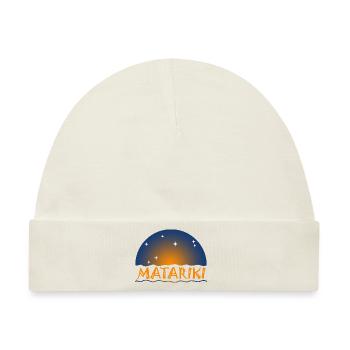 New Zealand Seven Sisters Maori MATARIKI 1b - Baby Premium Organic Mütze - Naturweiß - Vorne