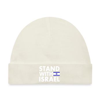 stand with israel - Baby Premium Organic Mütze - Naturweiß - Vorne