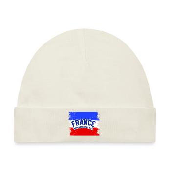 Supporter de France - Baby Premium Organic Mütze - Naturweiß - Vorne