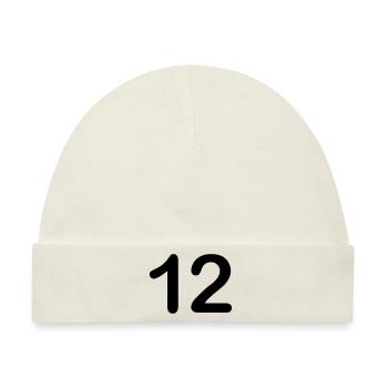 12 - Baby Premium Organic Mütze - Naturweiß - Vorne