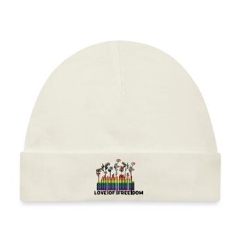 Love of Freedom SPD LGBTQ Strichcode - Baby Premium Organic Mütze - Naturweiß - Vorne