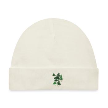 Wolla das Waldschaf - für dunkle Farben - Baby Premium Organic Mütze - Naturweiß - Vorne
