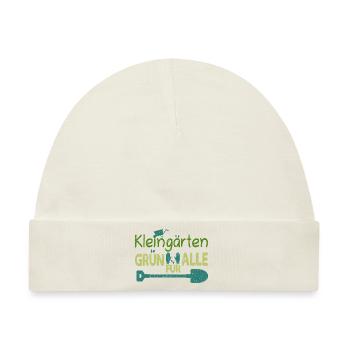Kleingärten Grün für alle grunge - Baby Premium Organic Mütze - Naturweiß - Vorne