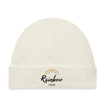 Rainbow inside - Baby Premium Organic Mütze - Naturweiß - Vorne