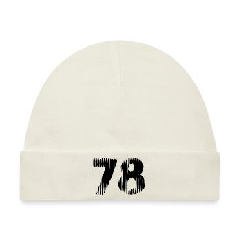 78 Zahl Trikot - Baby Premium Organic Mütze - Naturweiß - Vorne