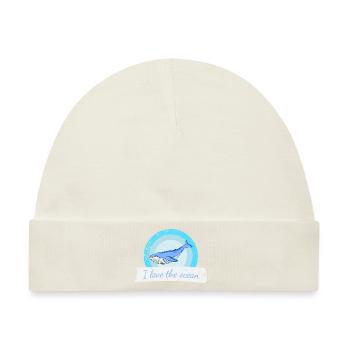 Blauwal - Baby Premium Organic Mütze - Naturweiß - Vorne