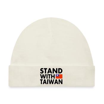 Stand with taiwan - Baby Premium Organic Mütze - Naturweiß - Vorne