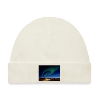 Aurora City Erstaunliche Nordlichter Aurora City A - Baby Premium Organic Mütze - Naturweiß - Vorne