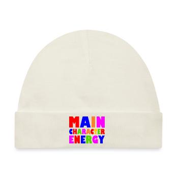 Main character energy - Baby Premium Organic Mütze - Naturweiß - Vorne