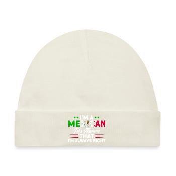Mexikanische Flagge Mexikanische Wurzeln Geschenk - Baby Premium Organic Mütze - Naturweiß - Vorne