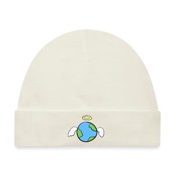 Engel Erde Welt Friedlich nett symbol - Baby Premium Organic Mütze - Naturweiß - Vorne