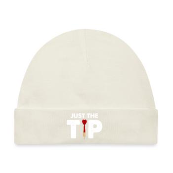 just the tip Design for a dart enthusiast - Baby Premium Organic Mütze - Naturweiß - Vorne