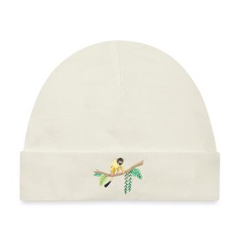 kleines Äffchen - Baby Premium Organic Mütze - Naturweiß - Vorne