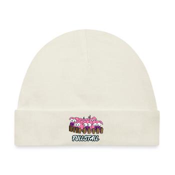 Full Stall Schweine Paragliding - Baby Premium Organic Mütze - Naturweiß - Vorne
