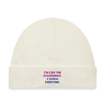 I Screw Everyone Bisexual Funny Bi Humor LGBTQ - Baby Premium Organic Mütze - Naturweiß - Vorne