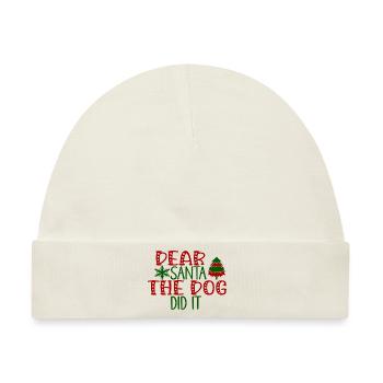 Dear Santa The Dog Did It - Baby Premium Organic Mütze - Naturweiß - Vorne