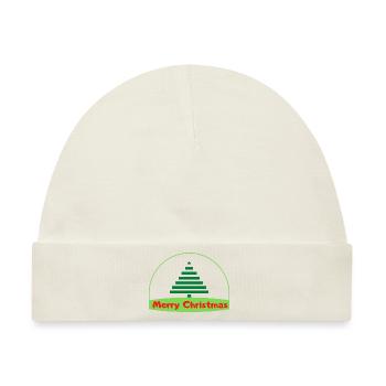 Frohe Weihnachten - Baby Premium Organic Mütze - Naturweiß - Vorne