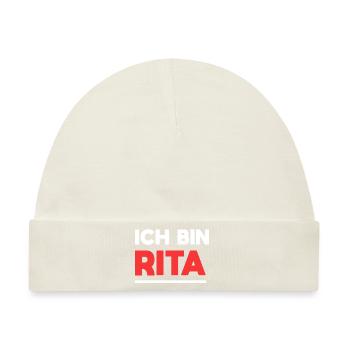 Rita Name Spruch für stolze Ritas - Baby Premium Organic Mütze - Naturweiß - Vorne