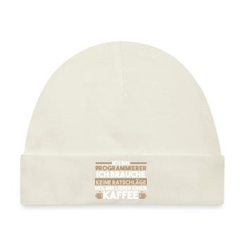 Programmieren Kaffee Entwickler Coder Programmiere - Baby Premium Organic Mütze - Naturweiß - Vorne
