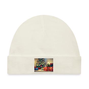 Weihnachtsgeschenke - Baby Premium Organic Mütze - Naturweiß - Vorne
