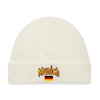 Munich münchen deutschland flagge - Baby Premium Organic Mütze - Naturweiß - Vorne