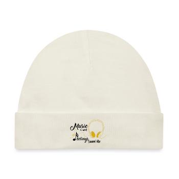 Musik ist, wie Gefühle klingen - Baby Premium Organic Mütze - Naturweiß - Vorne